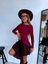 Tops "TWIST ME UP" HS9866 - BORDO